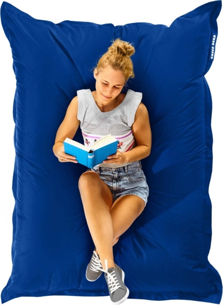 Green Bean® Outdoor Sitzsack, waschbar & wetterfest, Polyester-PVC-Stoff, Blau, 120x160 cm, 270 Liter