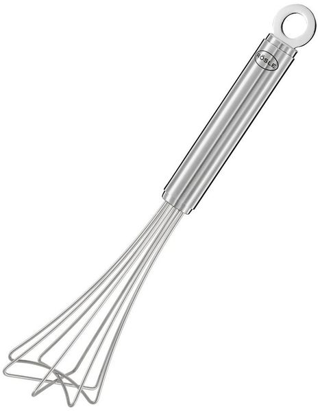 RÖSLE Gourmetbesen Schneebesen mit robusten Schlaufen Rundgriff Aufhängeöse Edelstahl 27 cm