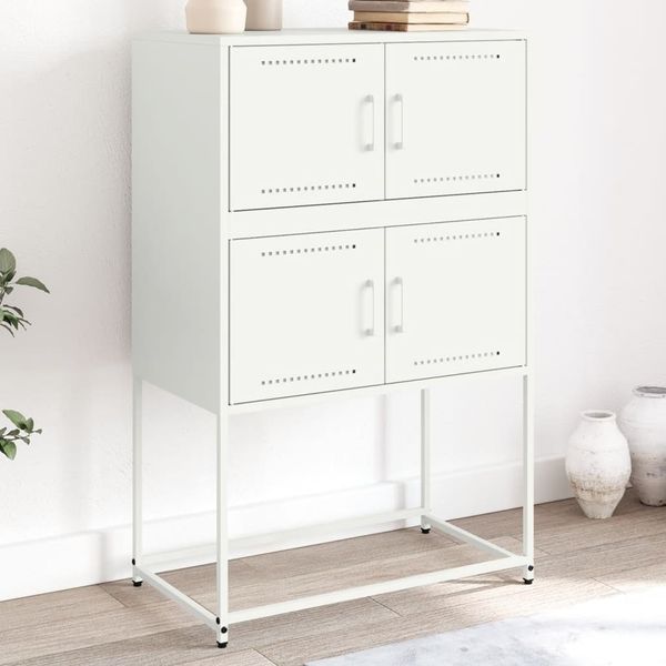 vidaXL Sideboard Weiß 68,5x38,5x107 cm Stahl 846487