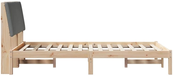 vidaXL Bettgestell Braun und Dunkelgrau 120 x 200 cm Massivholz Kiefer 878750 Bild 5