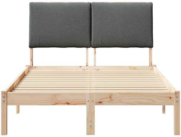 vidaXL Bettgestell Braun und Dunkelgrau 120 x 200 cm Massivholz Kiefer 878750 Bild 4