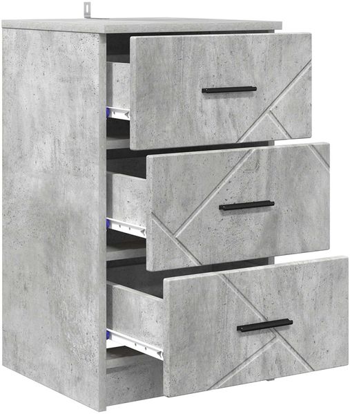 vidaXL Nachttisch Betongrau 38 x 38 x 66 cm Holzwerkstoff 883377 Bild 5