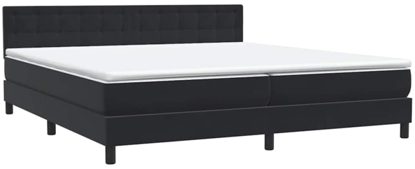 vidaXL Boxspringbett mit Matratze Schwarz 180x210 cm Samt 3316607 Bild 3