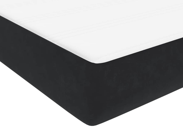 vidaXL Boxspringbett mit Matratze Schwarz 180x210 cm Samt 3316607 Bild 8