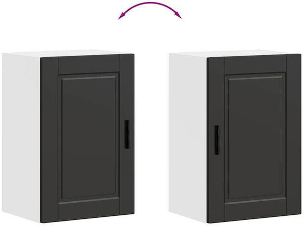 vidaXL Küchen-Hängeschrank Porto Schwarz Holzwerkstoff 854028 Bild 9