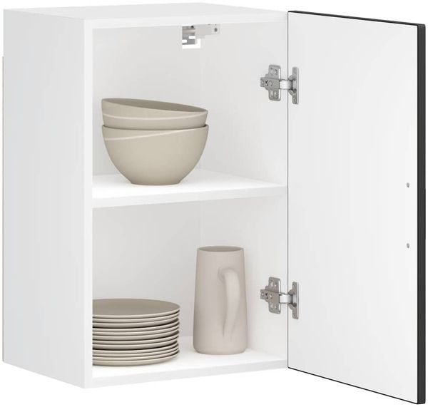 vidaXL Küchen-Hängeschrank Porto Schwarz Holzwerkstoff 854028