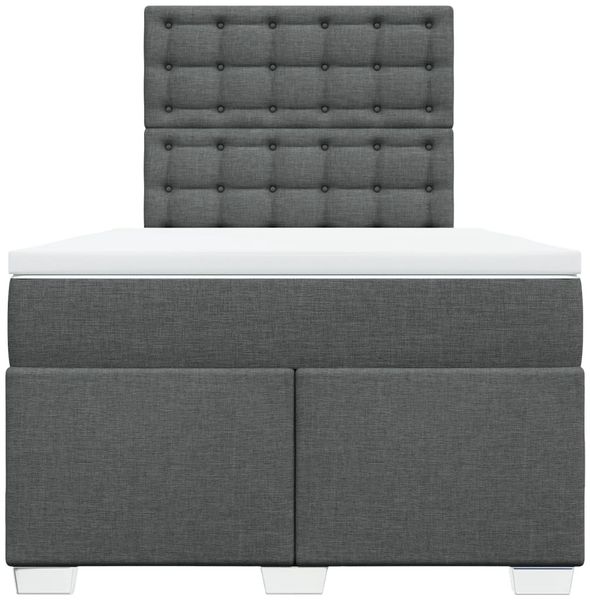 vidaXL Boxspringbett mit Matratze Dunkelgrau 120x190 cm Stoff 3292742 Bild 6