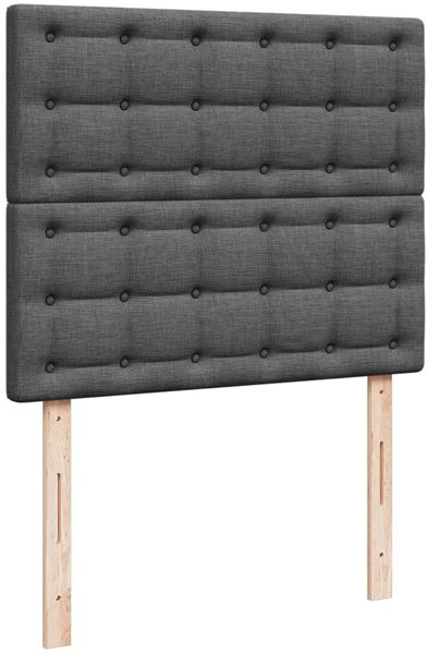 vidaXL Boxspringbett mit Matratze Dunkelgrau 120x190 cm Stoff 3292742 Bild 7