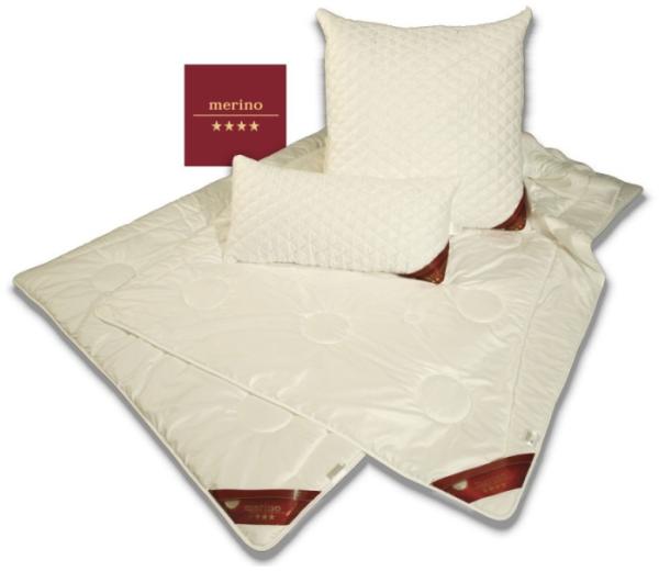 Schurwoll Sommer Bettdecke-Extra Leicht Steppbett - Garanta BIO Schurwolle GOTS 155x220 cm