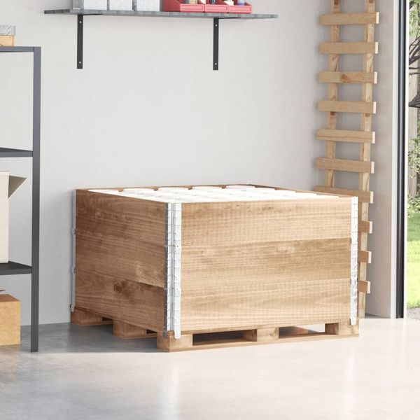 vidaXL Paletten-Aufsatzrahmen 3 Stk. 100x100 cm Massivholz Kiefer 3295374