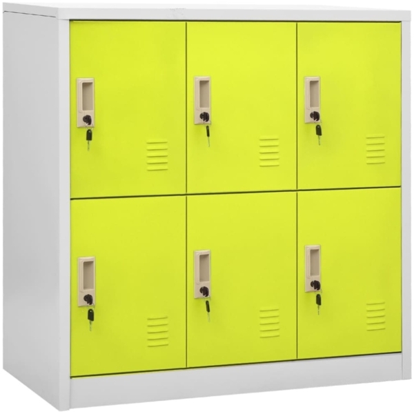 vidaXL Schließfachschränke 2 Stk. Hellgrau und Grün 90x45x92,5cm Stahl 3095234 Bild 5