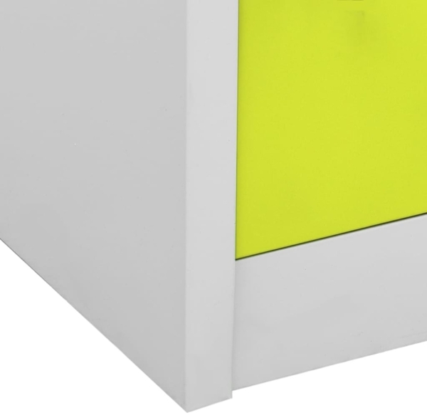 vidaXL Schließfachschränke 2 Stk. Hellgrau und Grün 90x45x92,5cm Stahl 3095234 Bild 7