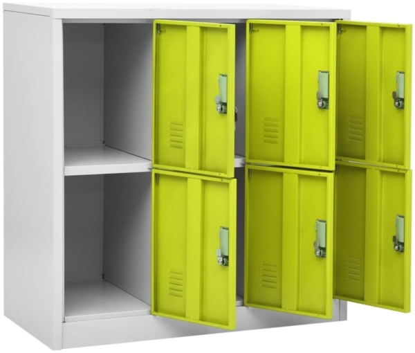 vidaXL Schließfachschränke 2 Stk. Hellgrau und Grün 90x45x92,5cm Stahl 3095234 Bild 3