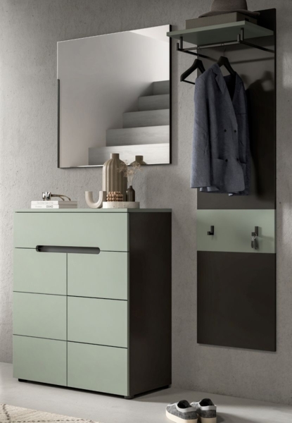 Garderobe Set 3-tlg. Cooper in salbei und grau 140 cm