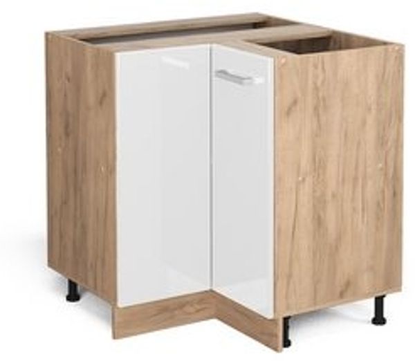 Vicco Küchenschrank Küchenzeile R-Line, Weiß Hochglanz, Eckunterschrank, ohne AP Bild 6