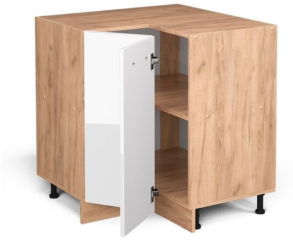 Vicco Küchenschrank Küchenzeile R-Line, Weiß Hochglanz, Eckunterschrank, ohne AP Bild 3