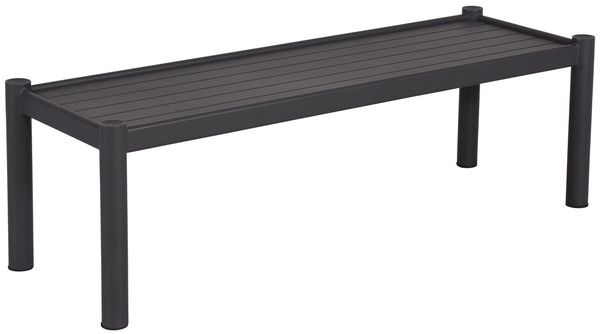 Gartencouchtisch Brad aus Aluminium, modern rechteckig, anthrazit, 150x50 cm, pflegeleicht