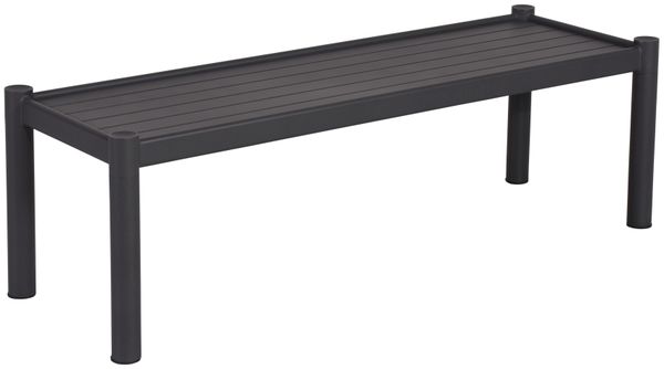 Gartencouchtisch Brad aus Aluminium, modern rechteckig, anthrazit, 150x50 cm, pflegeleicht