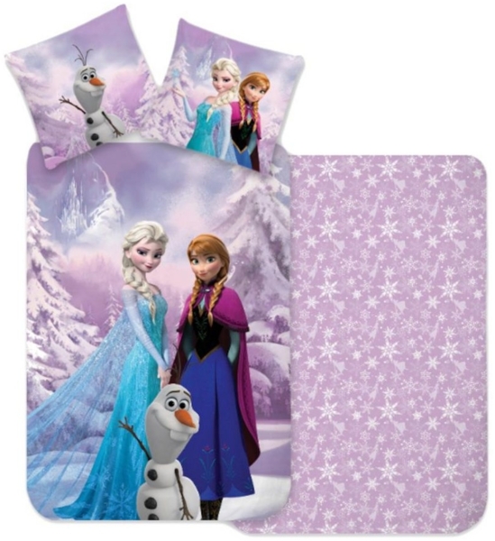 Disney Frozen Babybettwäsche Frozen Baby-Bettwäsche in Pink, Anna, Elsa & Olaf, 100% Baumwolle