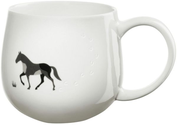 ASA SELECTION Becher magu Henkelbecher Horse weiß 0,4l, New Bone China