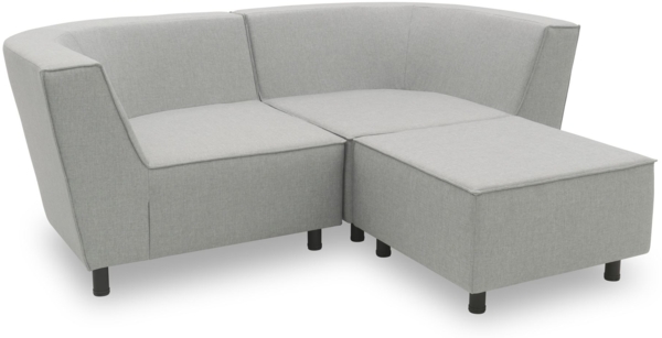 Gartenlounge Set 2 Brandie 206x77x176 mit Outdoorbezug in silber