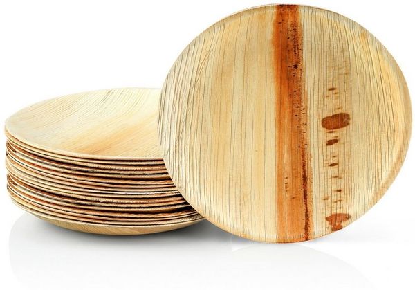 wisefood Einwegteller Palmblatt Teller rund Ø 25cm, (100 St)