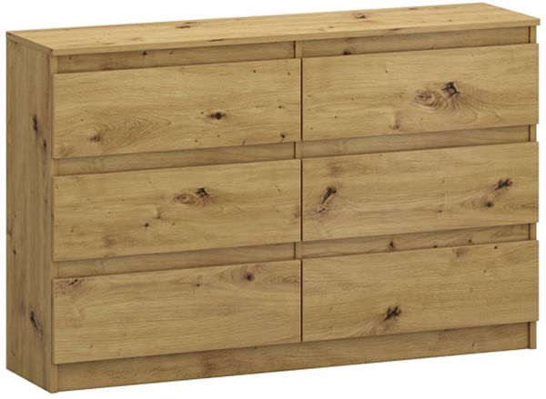 Kommode Marko Schubladenkommode 120x30x77cm Artisan Eiche