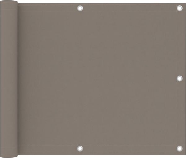 vidaXL Balkon-Sichtschutz Taupe 75x400 cm Oxford-Gewebe 134985