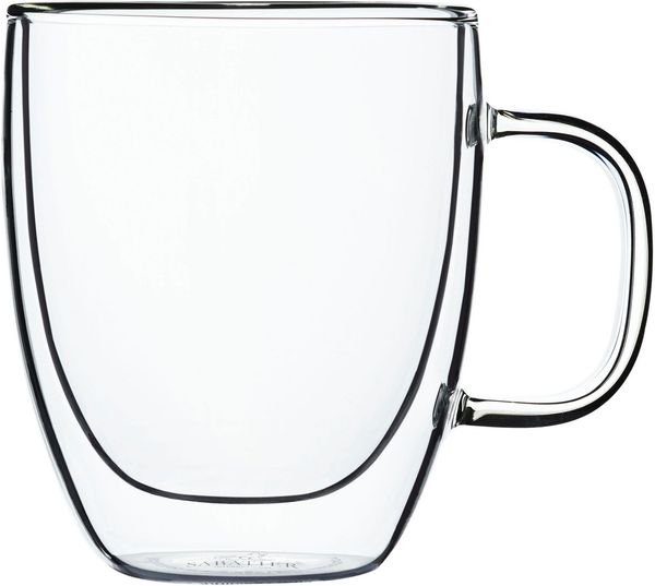 SABATIER International Thermoglas Brasserie, 2-tlg, Borosilikatglas, Mundgeblasen, 300 ml, hitze- & kältebeständiges Borosilikatglas