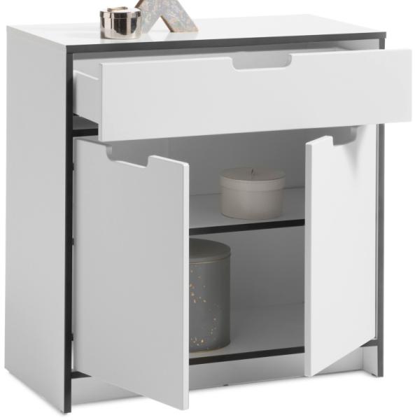 Türen-Kommode Sideboard weiss Anrichte - (4249)