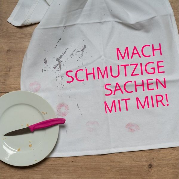 WestCraft Geschirrtuch Maritime Geschirrtücher / Küchen-Tuch - Geschirr Handtuch 50 x 70 cm, (1-tlg), Mach schmutzige Sachen mit mir