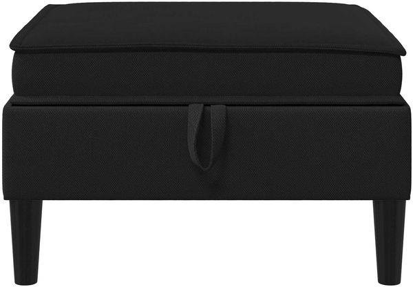 vidaXL Sofa-Hocker mit Stauraum Schwarz Samt 42027149 Bild 4