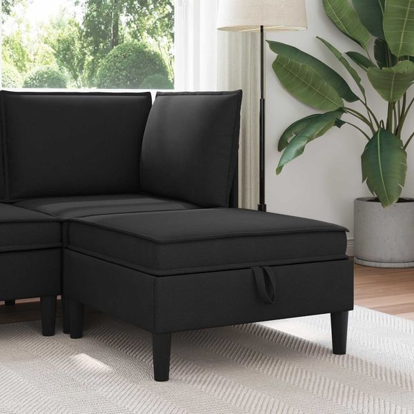 vidaXL Sofa-Hocker mit Stauraum Schwarz Samt 42027149