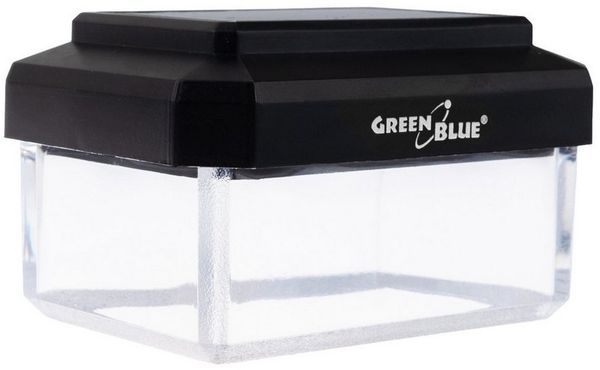 GreenBlue LED Solarleuchte GB125/GB127/GB128 Aufsatz Solarlampe für Pfosten, LED fest integriert, Warmweiß, Lichtquelle im Garten Wegbeleuchtung