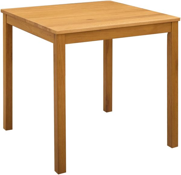 vidaXL Esstisch 75 x 75 x 75,5 cm Massivholz Eiche Natur Quadratisch 42039174