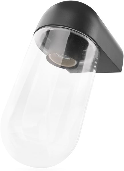 EMOS - Außen-Wandleuchte CASSIA für Haus und Garten mit E27 Fassung - wasserdichte Gartenbeleuchtung für E27-Birne max. 15 W - Leuchtkörper mit Gehäuse aus Aluminium zur Wandmontage