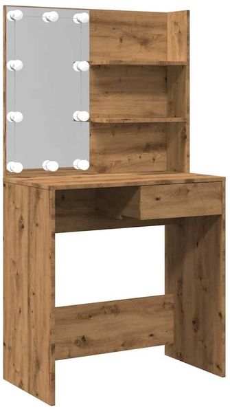 vidaXL Schminktisch mit LED-Leuchten Artisan-Eiche 74,5x40x141 cm 857022 Bild 8