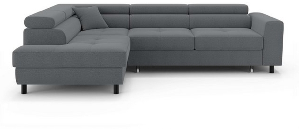 OTTO home Ecksofa AADEN Schlafsofa mit verstellbaren Kopfstützen, B/T/H: 254/199/90 cm, mit Bettfunktion und Bettkasten, Ottomane rechts/links bestellbar Bild 4