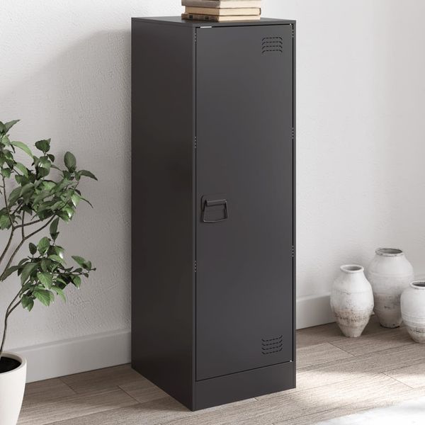 vidaXL Sideboard Schwarz 34,5x39x107 cm Stahl 841703