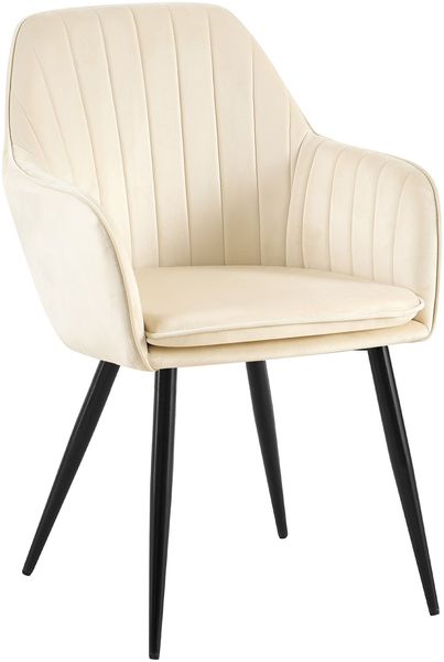 CLP Esszimmerstuhl Cheryl - Moderner Stuhl für Esszimmer,creme schwarz