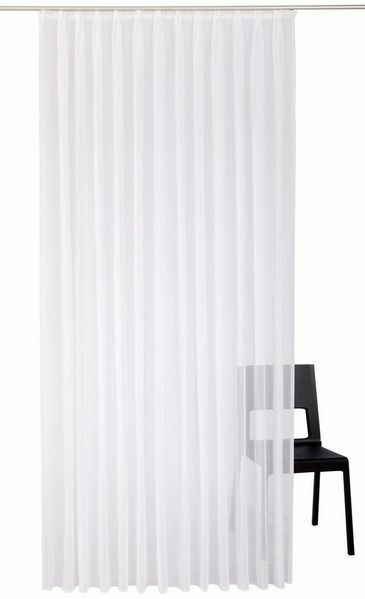 Wirth Gardine Manuela (1 St), Faltenband, halbtransparent, Voile, Store