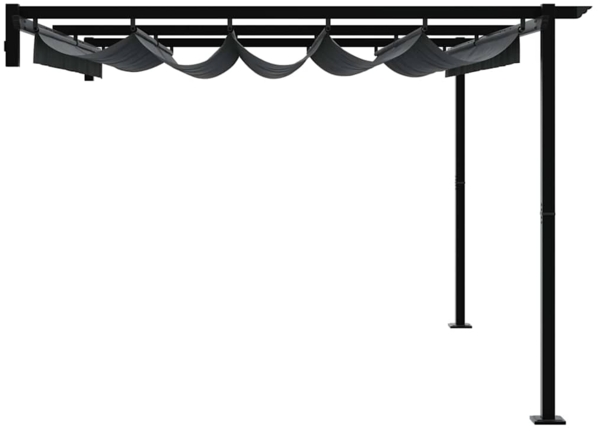 vidaXL Wandmontierter Pavillon Anthrazit Stahl 4003975 Bild 4
