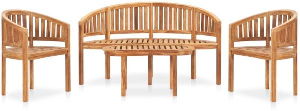 vidaXL 4-tlg. Garten-Lounge-Set Massivholz Teak 3059962