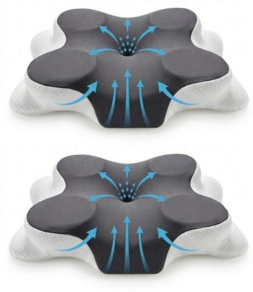 LIVINA HOME Nackenstützkissen Premium Kopfkissen, Ergonomisches Nackenkissen gegen Nackenschmerzen, Füllung: Memory Foam, Meditation, Seitenschläfer, Bauchschläfer, Rückenschläfer, 1 oder 2-tlg. erhältlich, Orthopädisches Kissen, für Seiten-, Rücken- &...