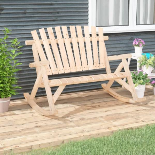 vidaXL Garten-Schaukelbank 2-Sitzer 123x96x102 cm Massivholz Fichte 363349