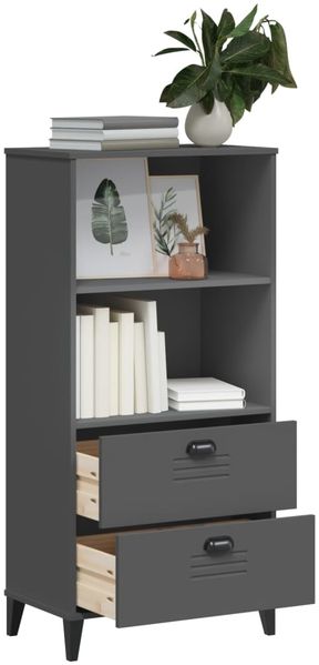 vidaXL Bücherschrank VIKEN Anthrazit 60x35x123 cm Holzwerkstoff 374949 Bild 4