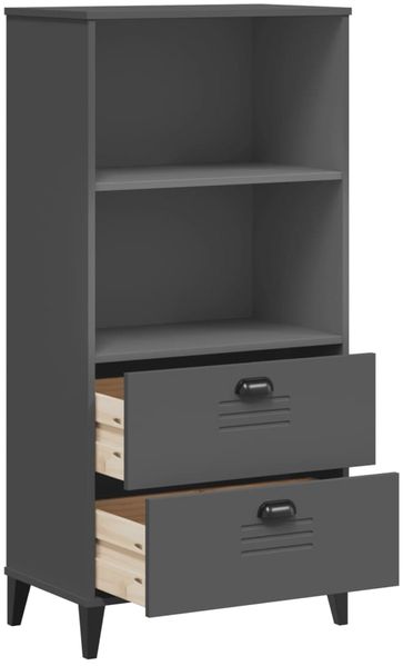 vidaXL Bücherschrank VIKEN Anthrazit 60x35x123 cm Holzwerkstoff 374949 Bild 5