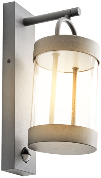 LED Außenwandlampe, Laterne, anthrazit, H 33 cm