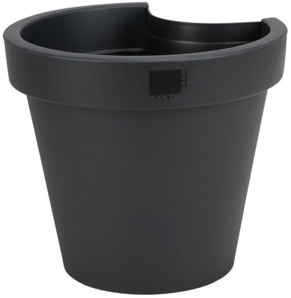 Regenrohr-Pflanztopf schwarz Blumentopf für Fallrohr Pflanzengefäß Gartendeko Pflanzenkorb Dachrinne