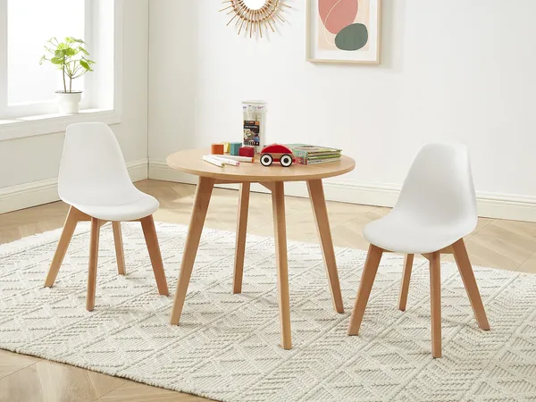 Vente-unique - LILINOU Stuhl Plastik Weiß - B 36,5 cm x H 58 cm x L 30,5 cm